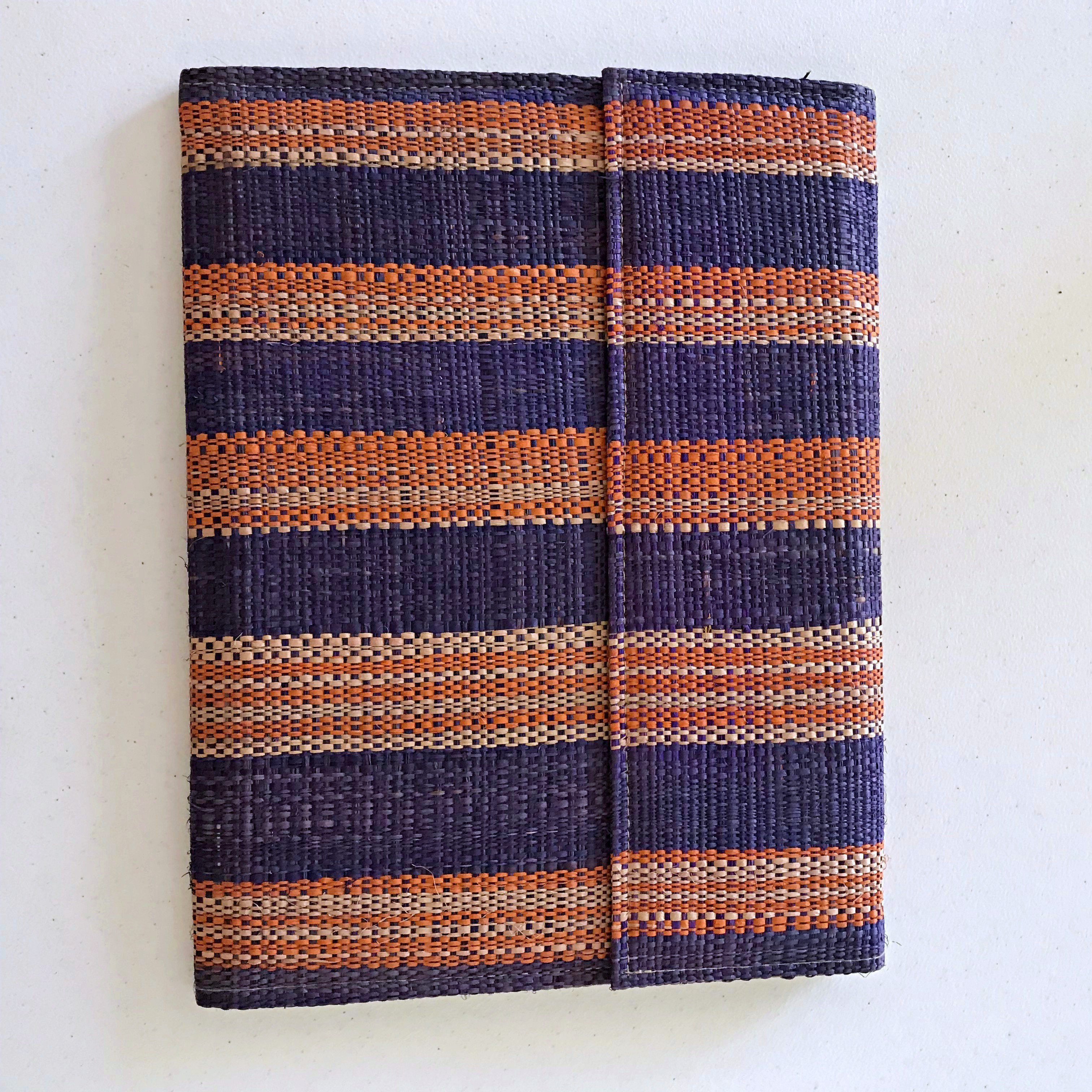 African Handmade Document Holder with Press Buttons Closure (Design/Color Varies)