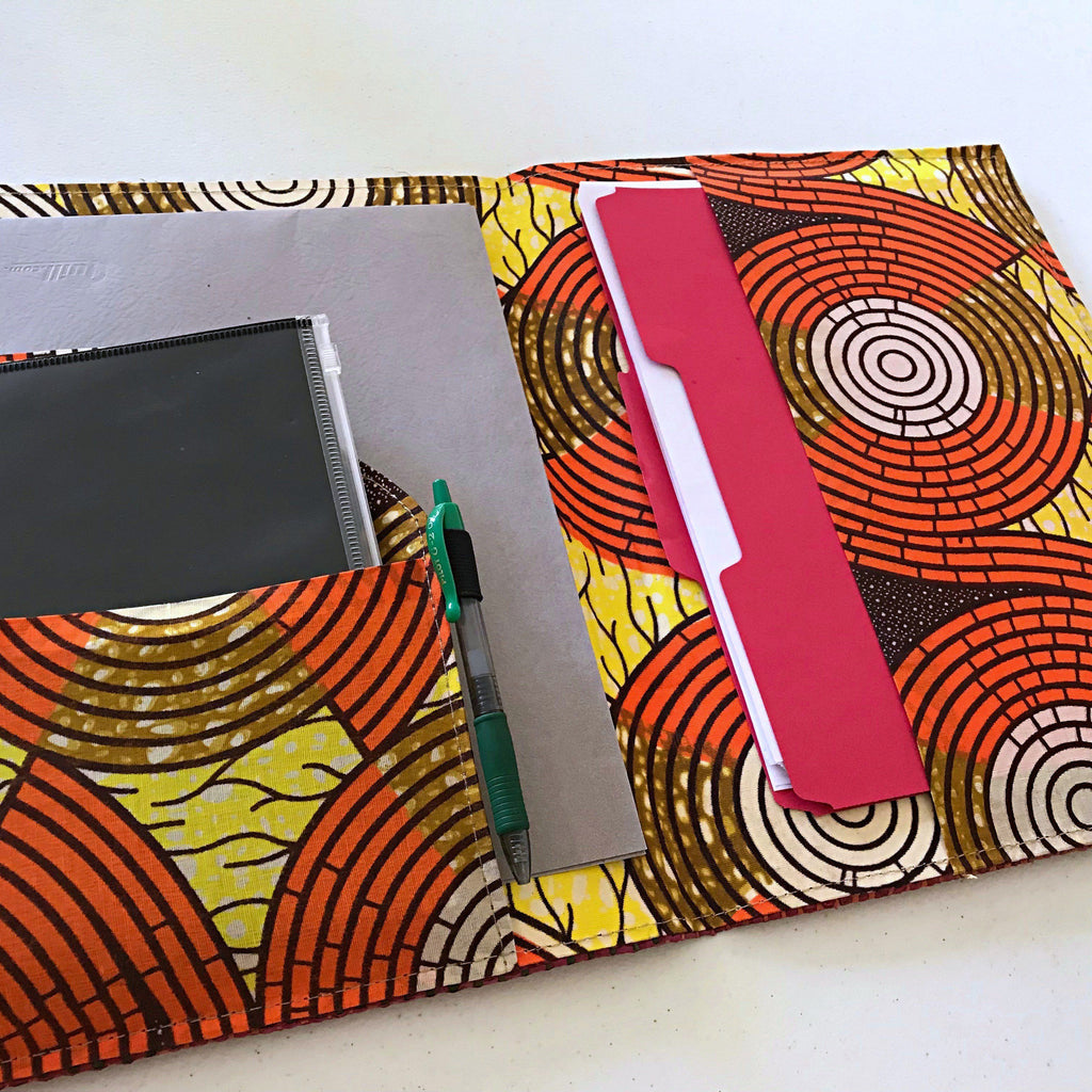 African Handmade Document Holders / Portfolio Computer Case (Design/Color Varies)