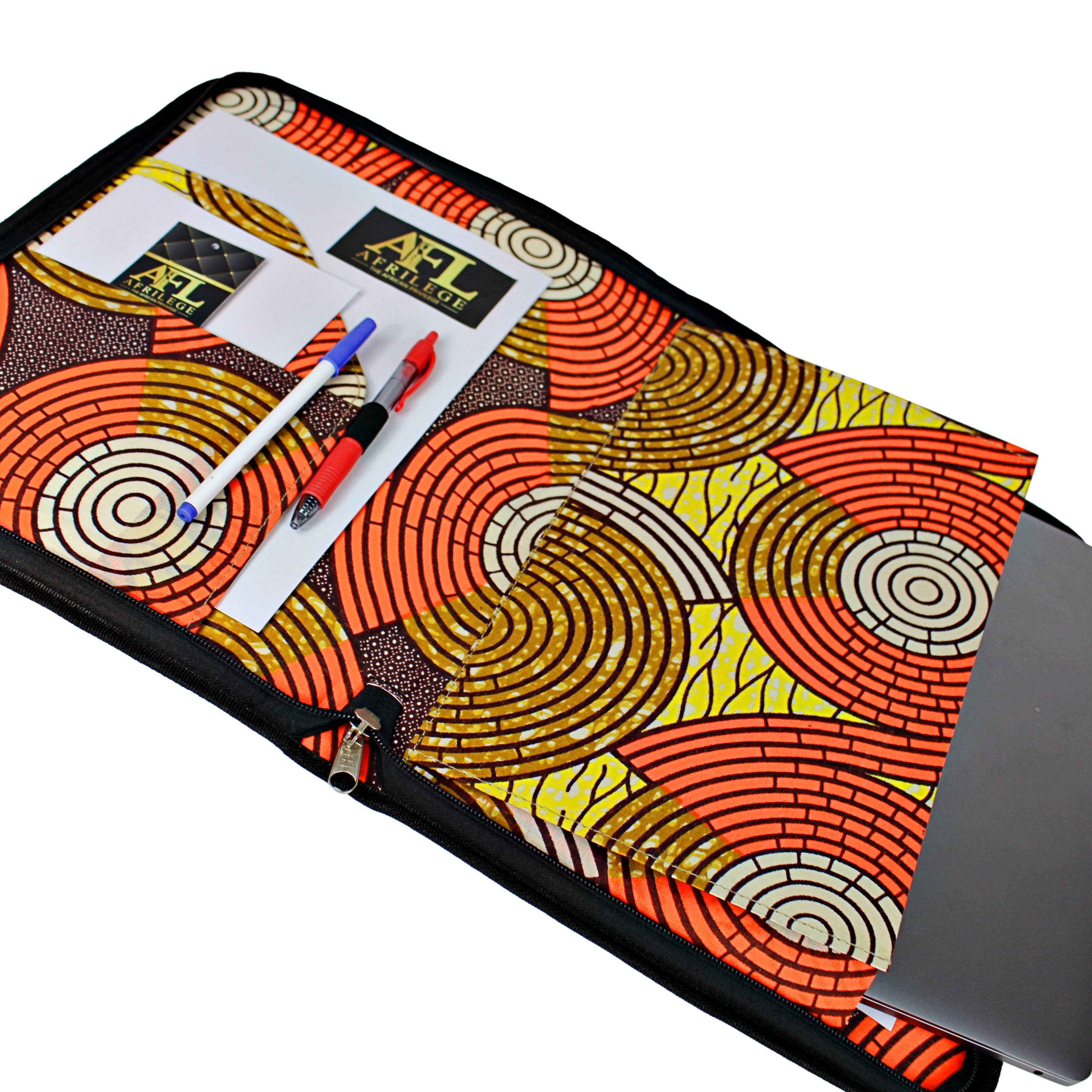 Handmade w/ Straw Fibers Document Holder/ Computer Bag / Portfolio