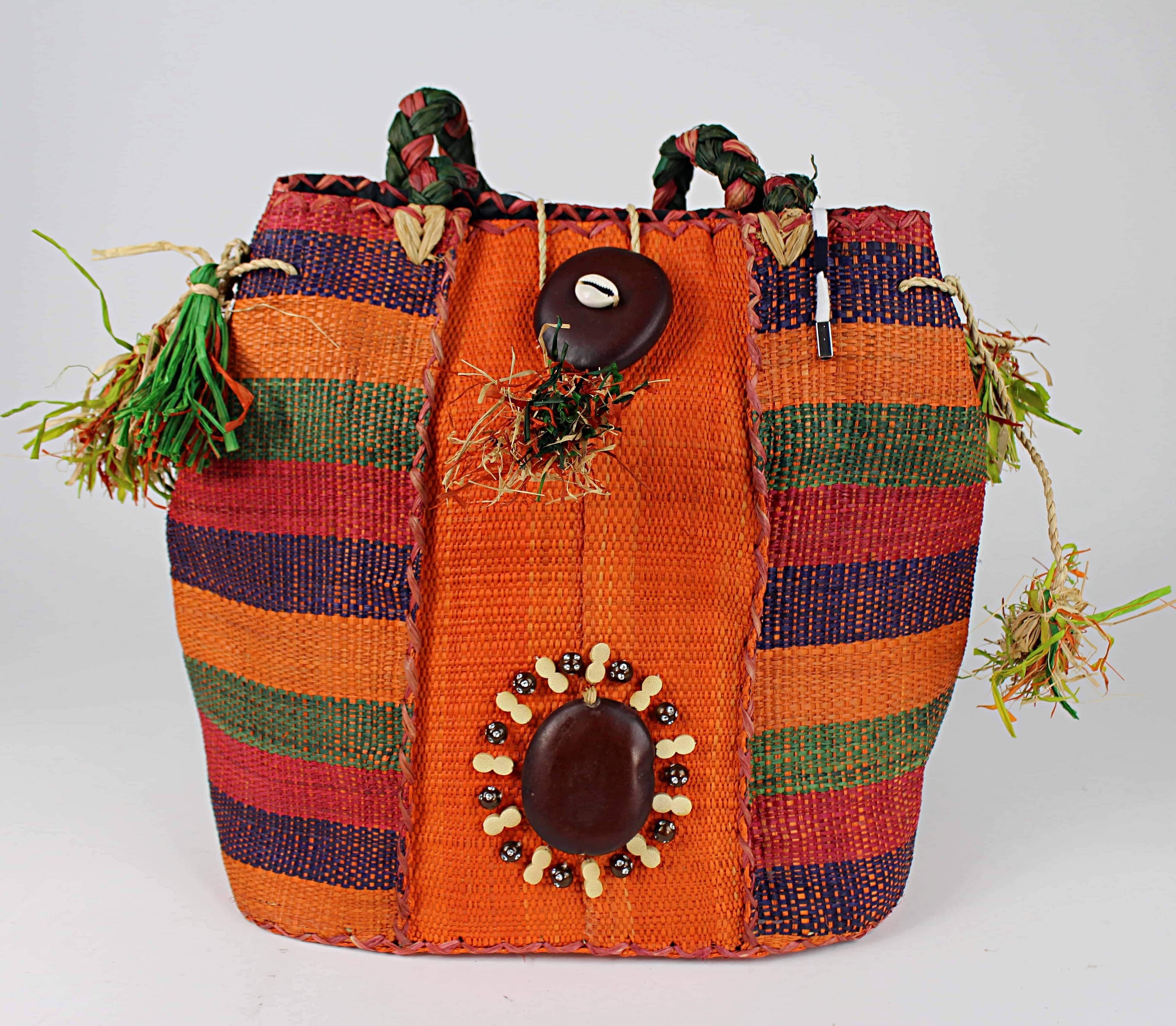 Raffia Fibers Hand Woven Shepherd African Bag