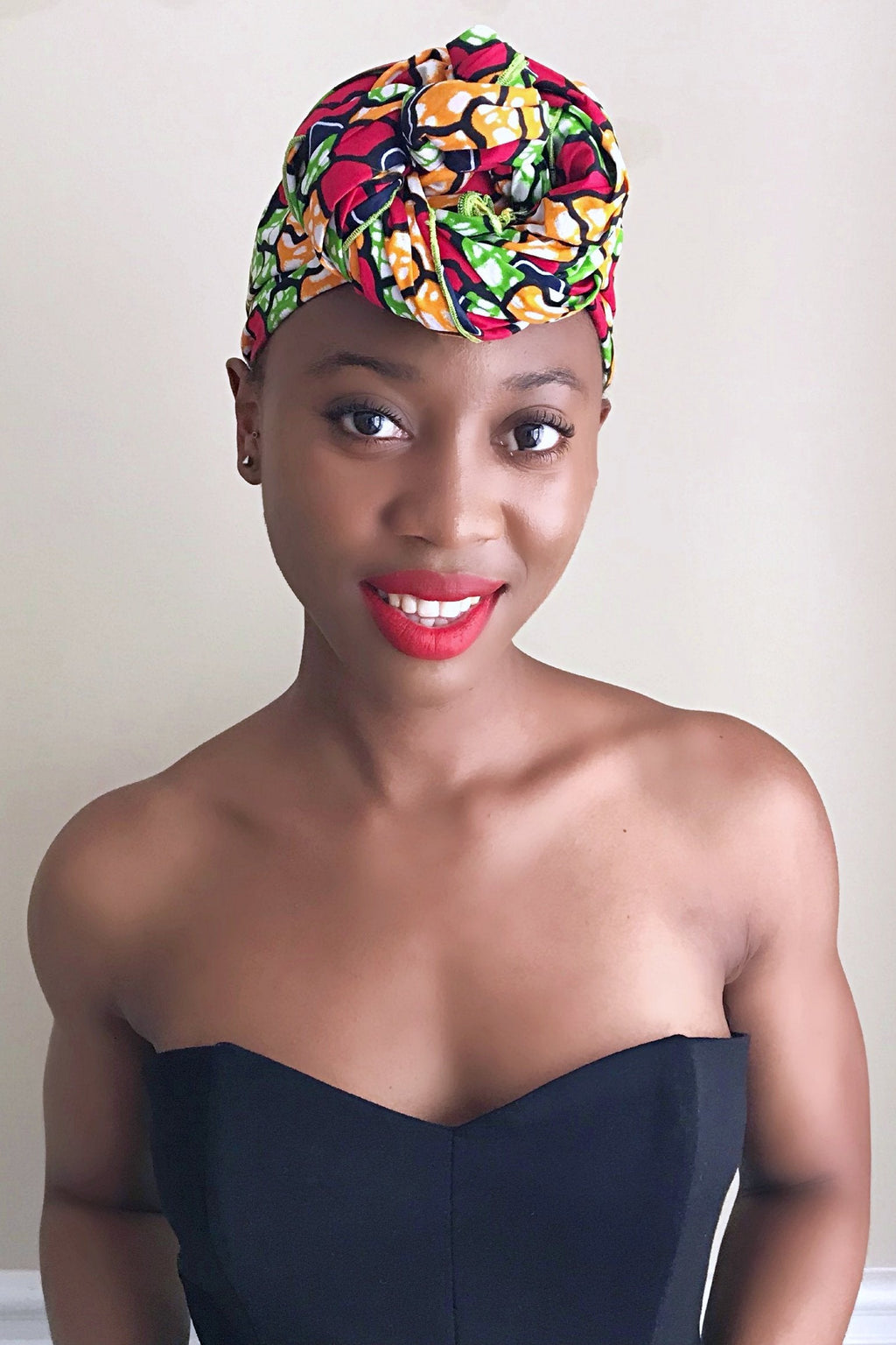 Rosita African Print Headwrap (Green / Red / Yellow)