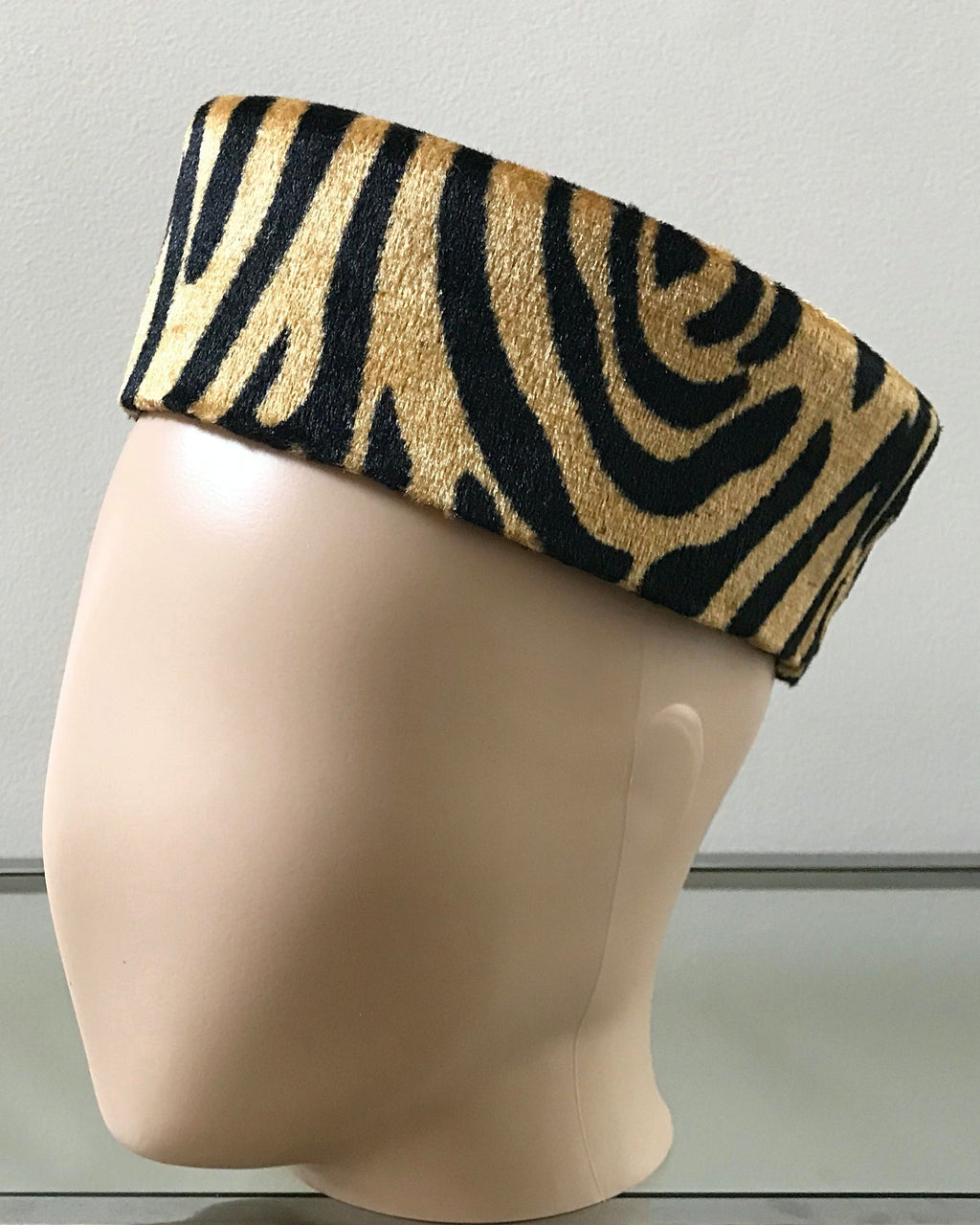 Gold & Brown Print African Kufi Hat for Men