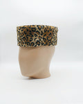 Leopard Print Velvet Hat for Men