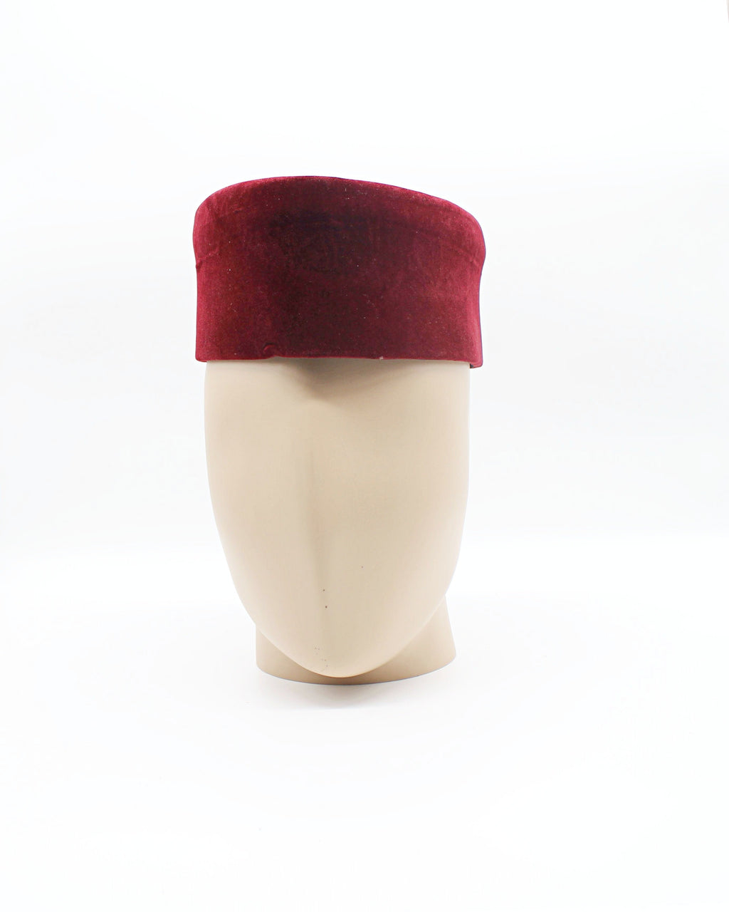 Bordeaux Velvet African Kufi Hat for Men