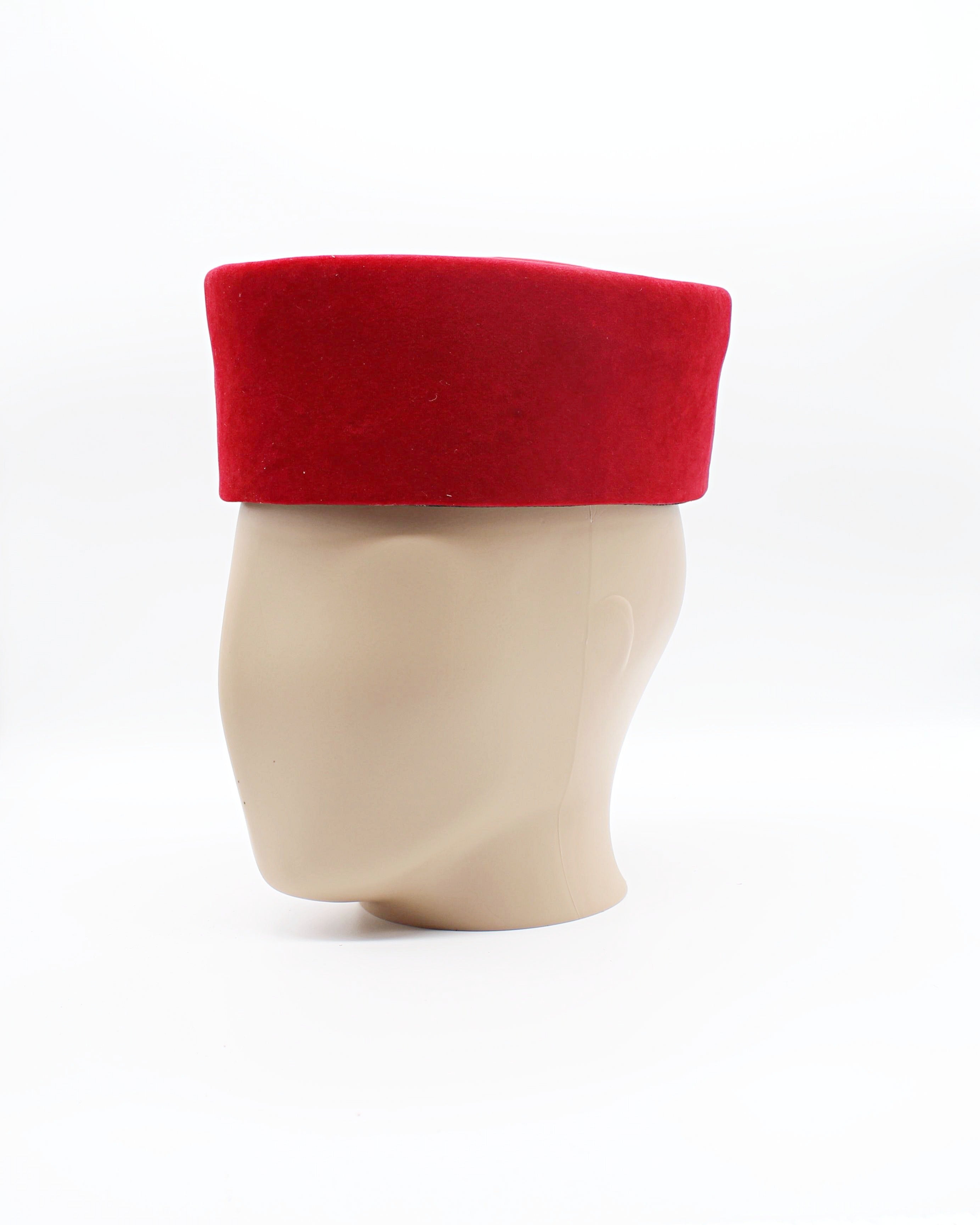 Red Velvet Hat for Men